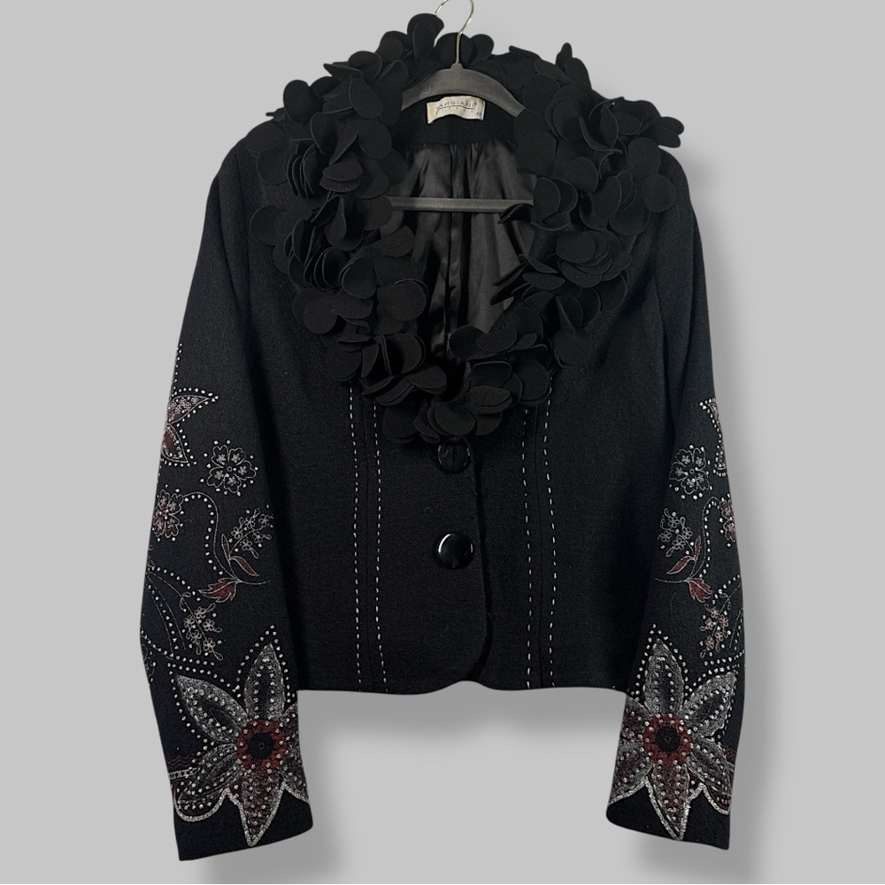 TARSIANI Wool Blend Whimsigoth Y2K Grunge Coat Jacket Made in Italy Size 40